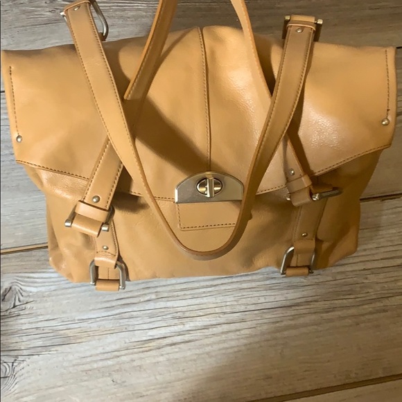 Banana Republic Handbags - Banana Republic brown leather satchel 14 by 12